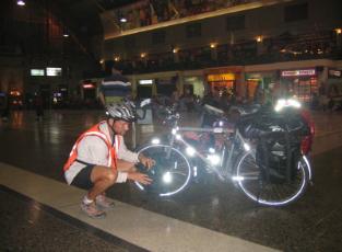 Cycle Touring Reflective Vest Photo along with Schwalbe Marathon reflective tires.