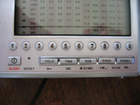 The preset buttons of the Degen DE1103 Kaito KA1103