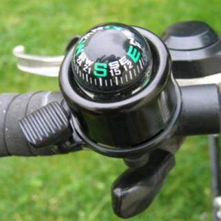 Bicycle Bell and Compass Closeup